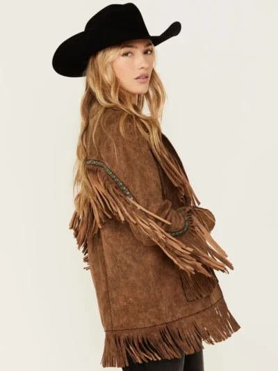Women Fringe Leather Jacket