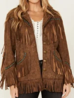 Women Fringe Leather Jacket