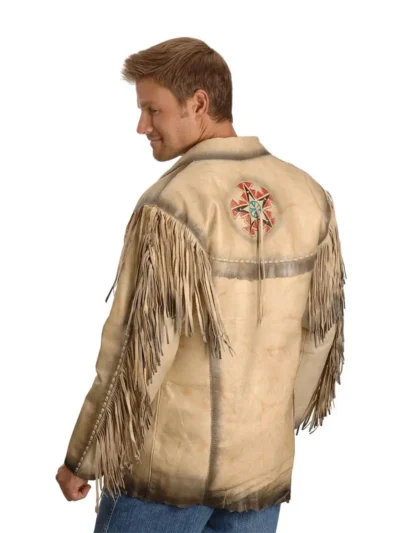Kobler Maricopa Fringe Leather Jacket - Cream