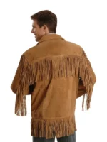 western fringe jacket - fringe leather jacket back side