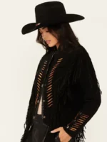 Scully Womens Beaded Fringe Jacket