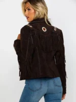 Scully Women's Boar Suede Beaded Fringe Jacket