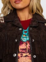 Scully Women's Boar Suede Beaded Fringe Jacket