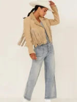 Womens Fringe Suede Leather Jacket