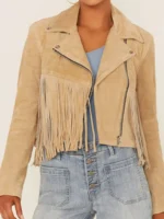 Womens Fringe Suede Leather Jacket