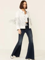 Womens Howling Moon Fringe Leather Jacket