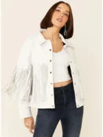 Womens Howling Moon Fringe Leather Jacket