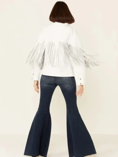 Womens Howling Moon Fringe Leather Jacket
