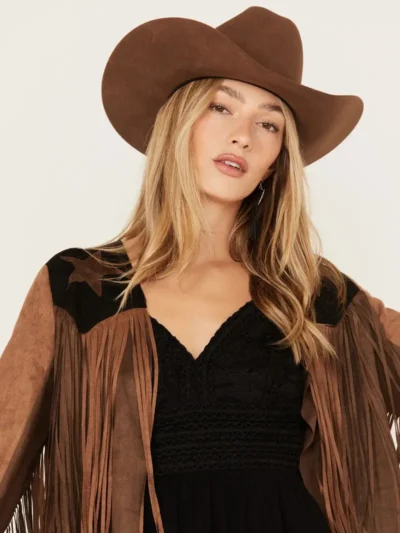 Womens Real Fringe Leather Jacket