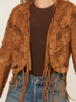 Womens Vocal Suede Tassel Leather Jacket