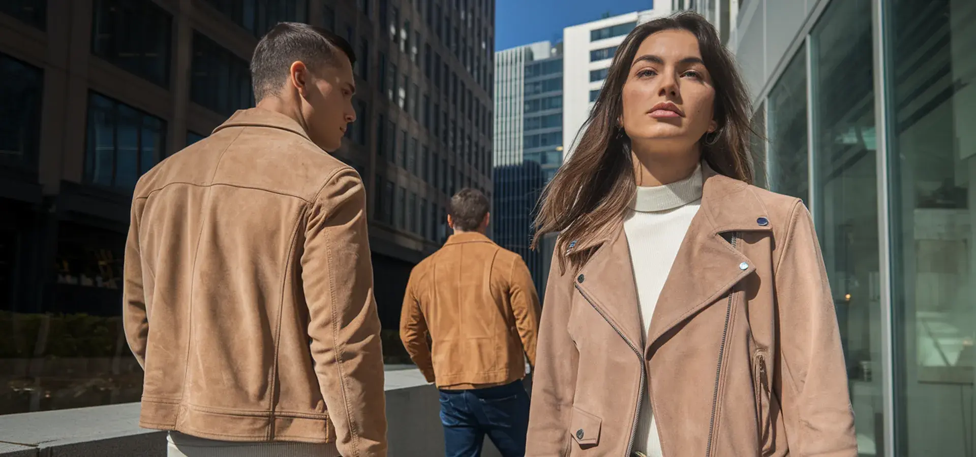 suede leather jacket banner